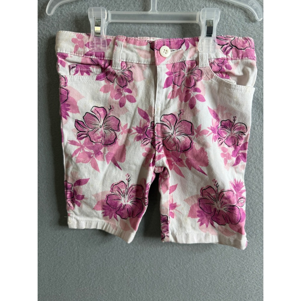 French Toast Shorts Girls 4T Floral Shorts White‎ Pink Casual Summer